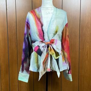 Silvia Tcherassi Saanvi Blouse Iridescent Marble Size 2L